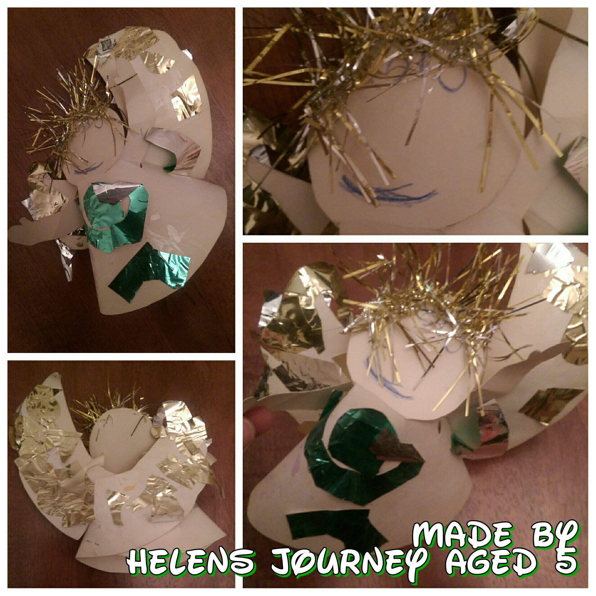 christmas angel made by helens journey aged 5