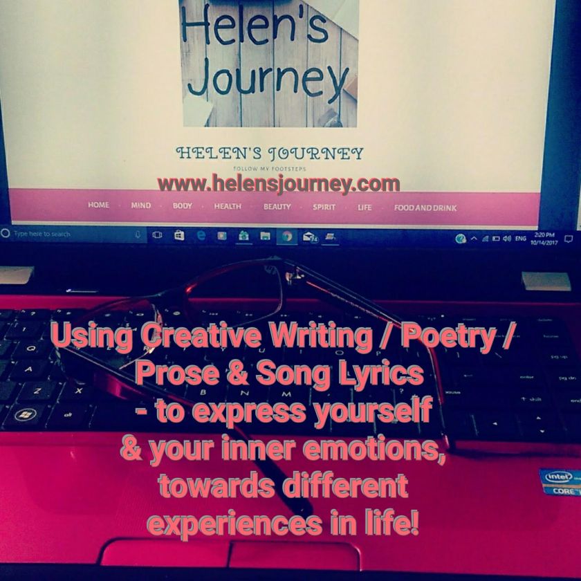 writing therapy. a blog post about using creative writing, poetry, prose and song lyrics, to express yourself and your emotions in reaction to life events