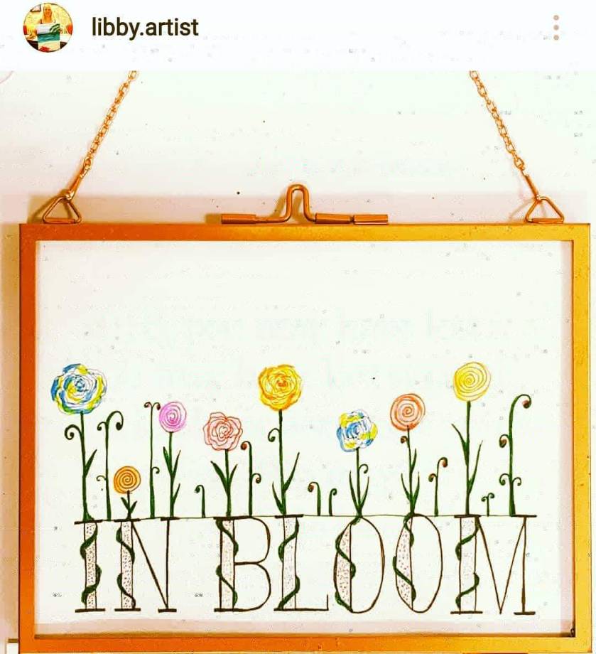 commissioned art piece by @libby.artist om Instagram, who did a personalised piece of art for my focus word for this year IN BLOOM